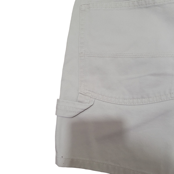 Vintage Lei Surplus Cream Button Fly Denim Cargo Shorts - Picture 8 of 8